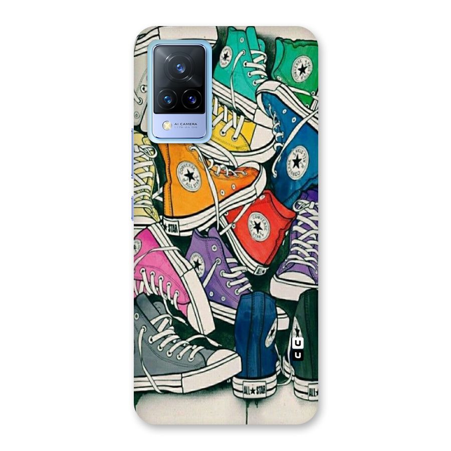 Colorful Shoes Back Case for Vivo V21 5G