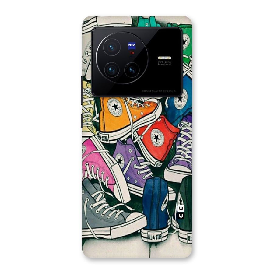 Colorful Shoes Back Case for Vivo X80