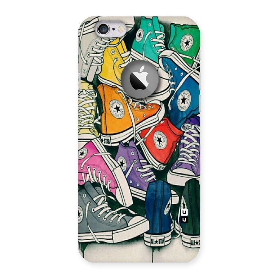 Colorful Shoes Back Case for iPhone 6 Logo Cut