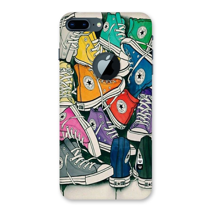 Colorful Shoes Back Case for iPhone 7 Plus Logo Cut