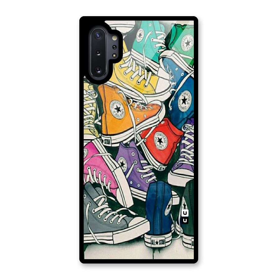 Colorful Shoes Glass Back Case for Galaxy Note 10 Plus