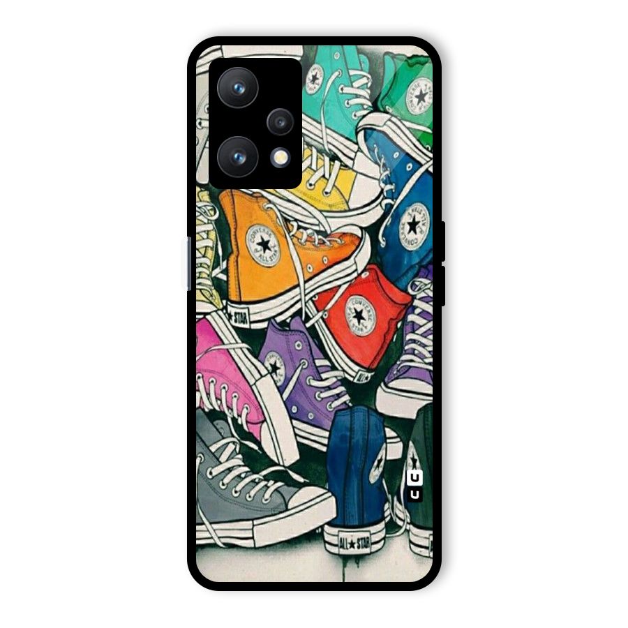Colorful Shoes Glass Back Case for Realme 9 Pro 5G