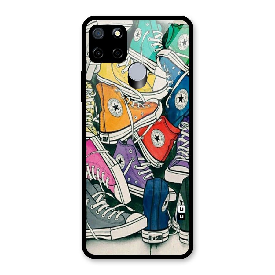 Colorful Shoes Glass Back Case for Realme C12