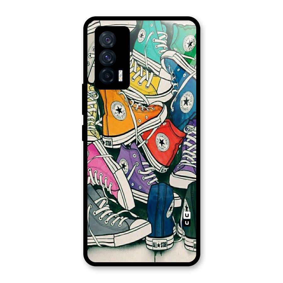 Colorful Shoes Glass Back Case for Vivo iQOO 7 5G