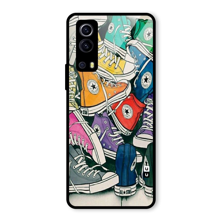 Colorful Shoes Glass Back Case for Vivo iQOO Z3