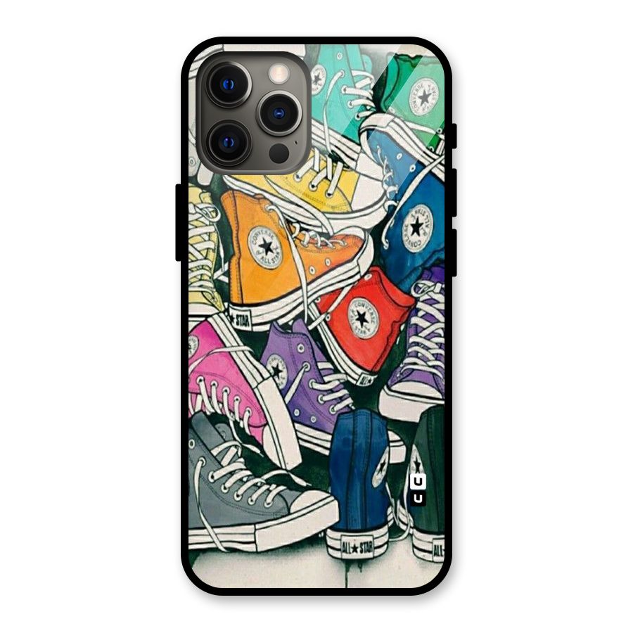 Colorful Shoes Glass Back Case for iPhone 12 Pro Max