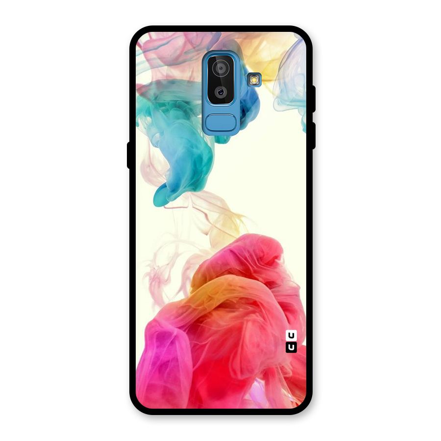 Colorful Splash Glass Back Case for Galaxy J8