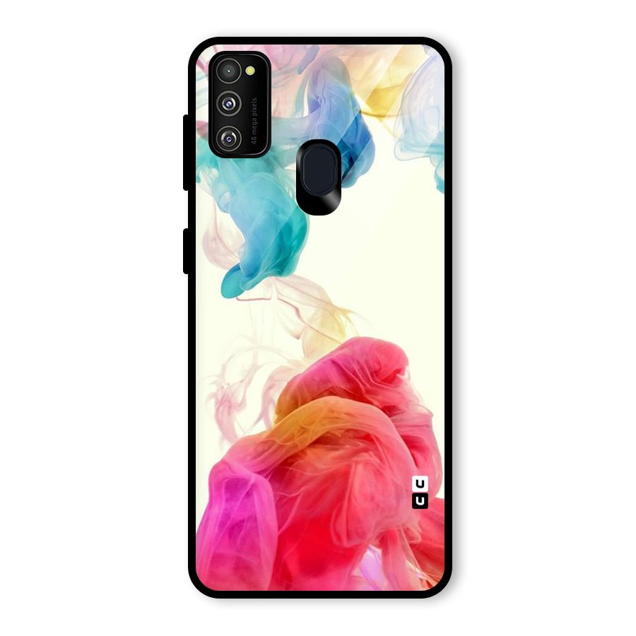 Colorful Splash Glass Back Case for Galaxy M21