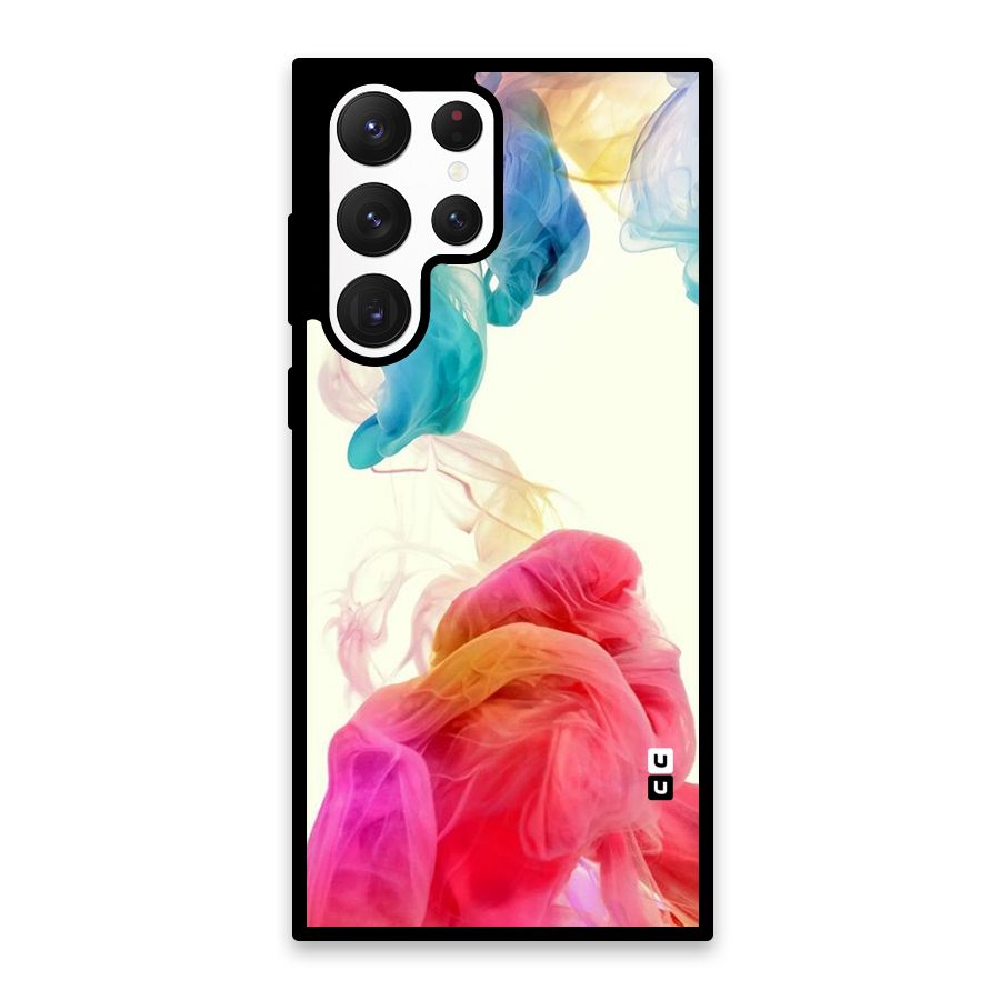 Colorful Splash Glass Back Case for Galaxy S22 Ultra 5G