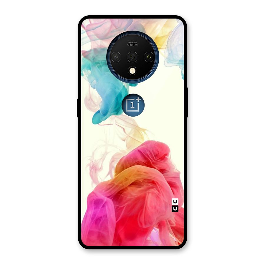 Colorful Splash Glass Back Case for OnePlus 7T
