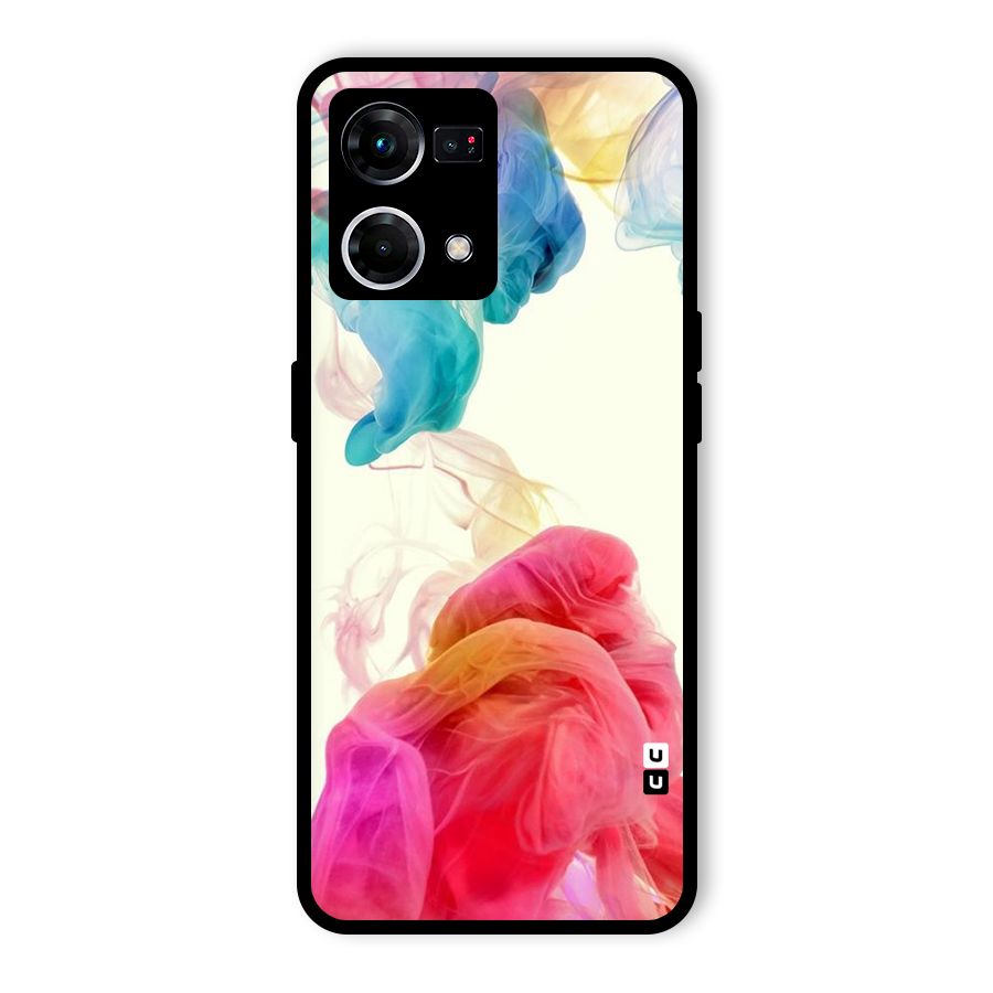 Colorful Splash Glass Back Case for Oppo F21 Pro 4G