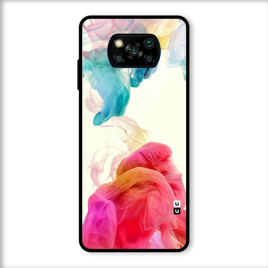 Colorful Splash Glass Back Case for Poco X3