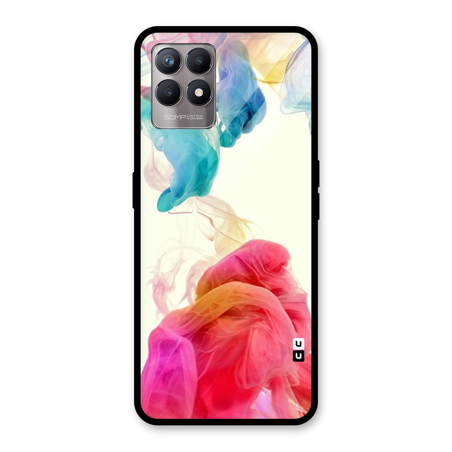 Colorful Splash Glass Back Case for Realme 8i