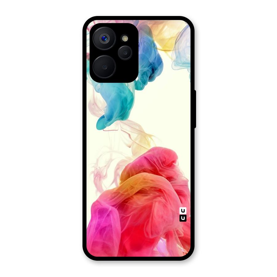 Colorful Splash Glass Back Case for Realme 9i 5G