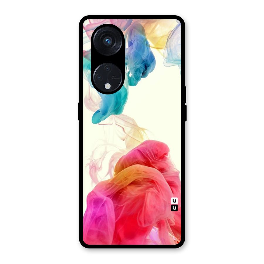 Colorful Splash Glass Back Case for Reno8 T 5G