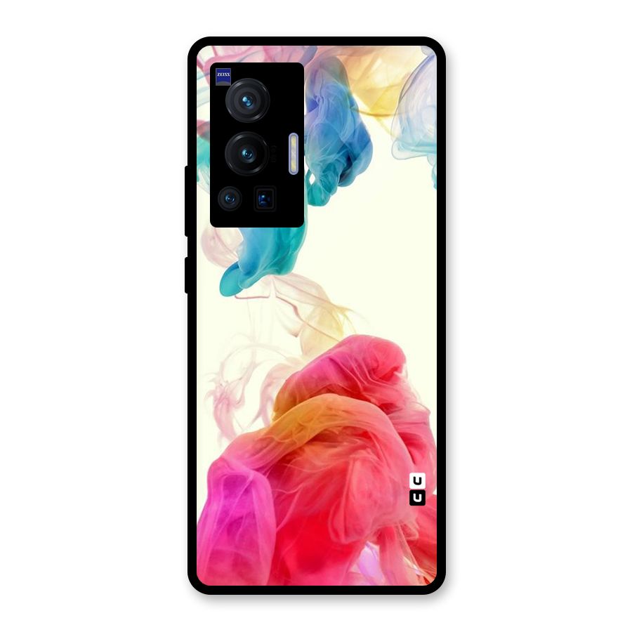 Colorful Splash Glass Back Case for Vivo X70 Pro