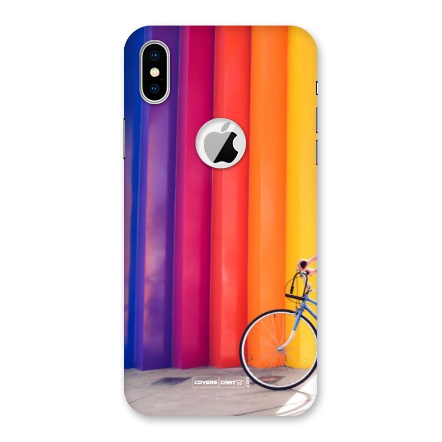 Colorful Walls Back Case for iPhone XS Logo Cut