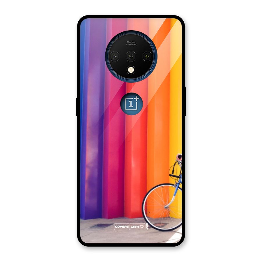 Colorful Walls Glass Back Case for OnePlus 7T