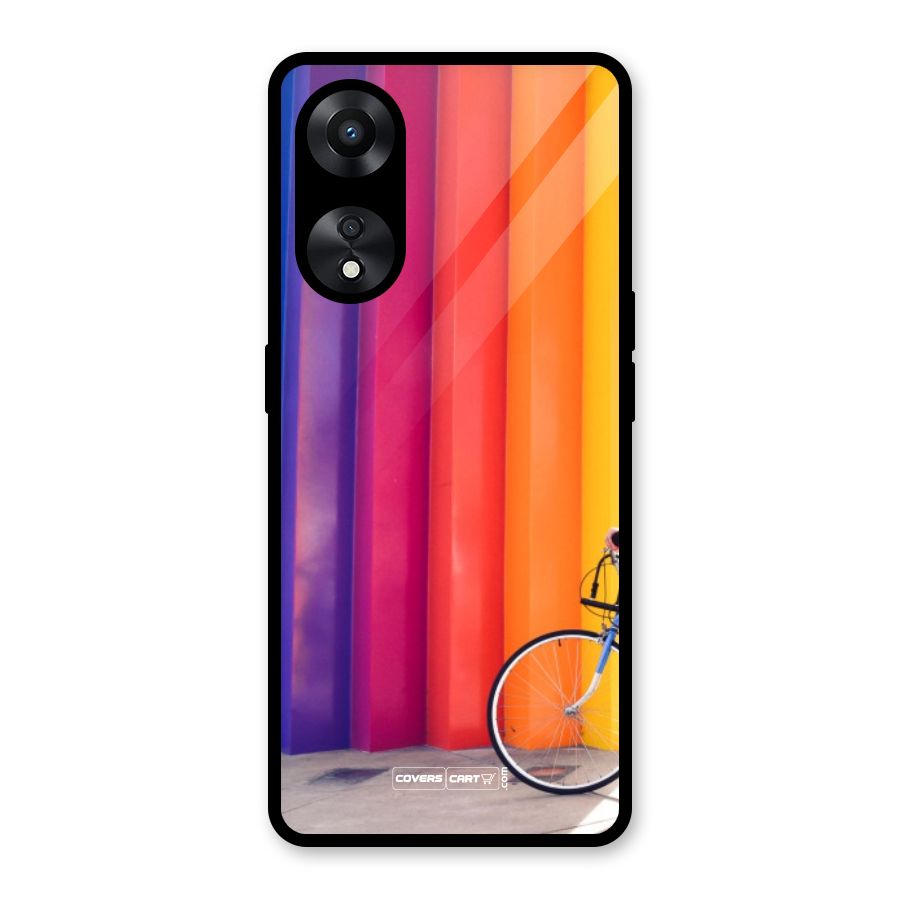 Colorful Walls Glass Back Case for Oppo A78