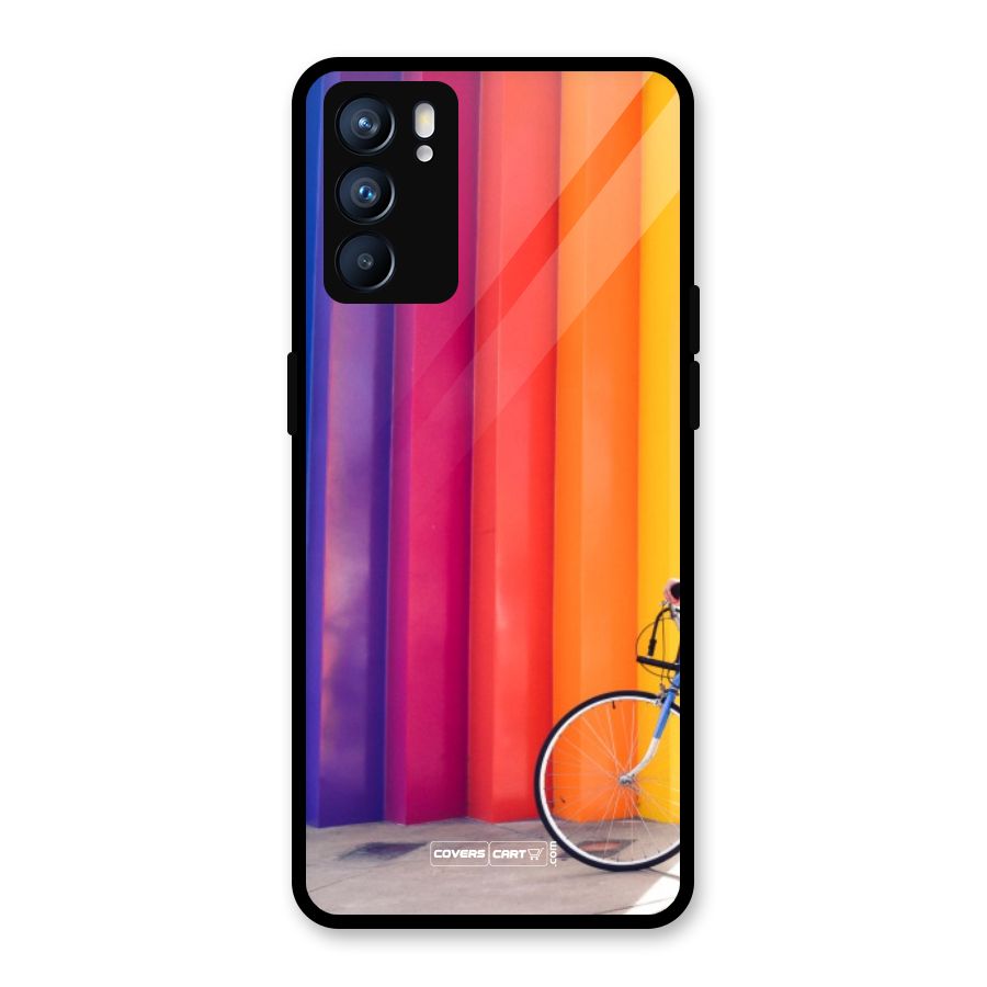Colorful Walls Glass Back Case for Oppo Reno6 5G