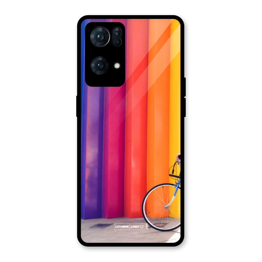 Colorful Walls Glass Back Case for Oppo Reno7 Pro 5G