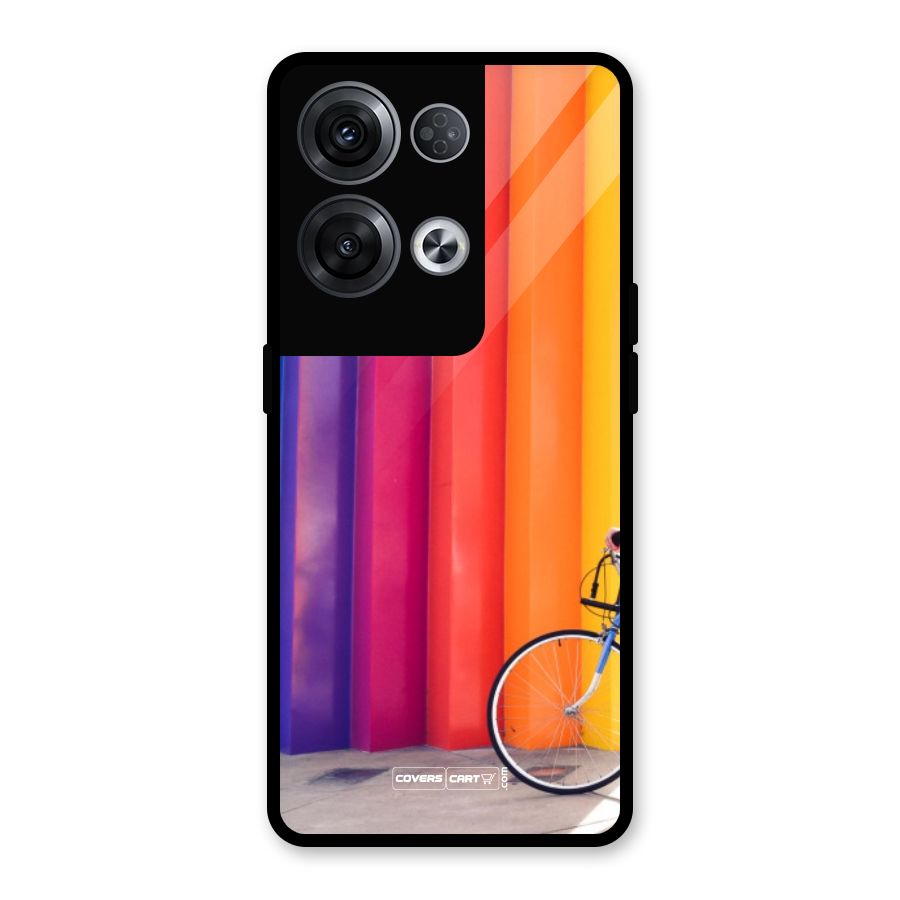Colorful Walls Glass Back Case for Oppo Reno8 Pro 5G