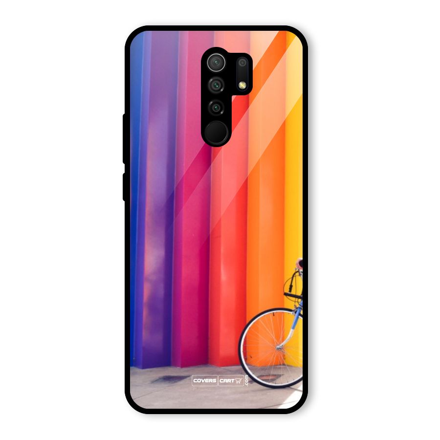Colorful Walls Glass Back Case for Redmi 9 Prime