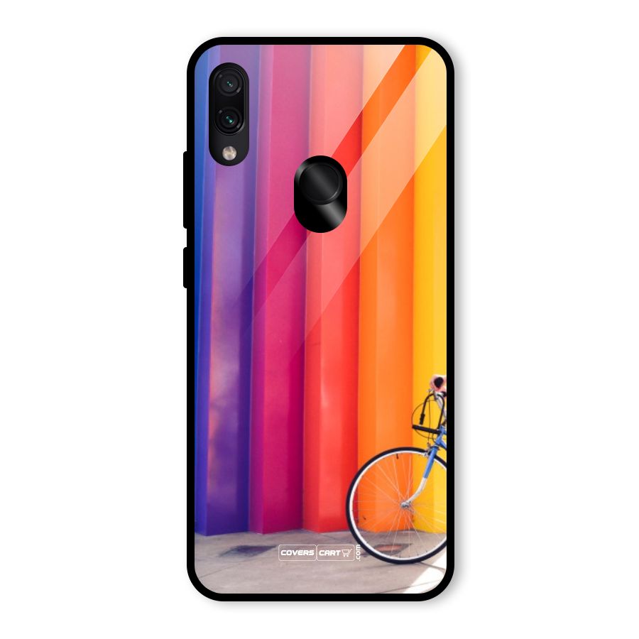 Colorful Walls Glass Back Case for Redmi Note 7S