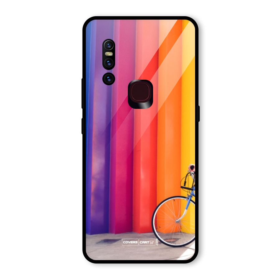 Colorful Walls Glass Back Case for Vivo V15