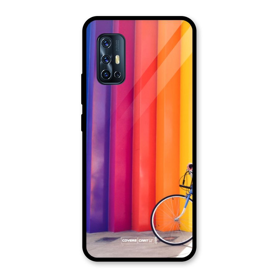 Colorful Walls Glass Back Case for Vivo V17