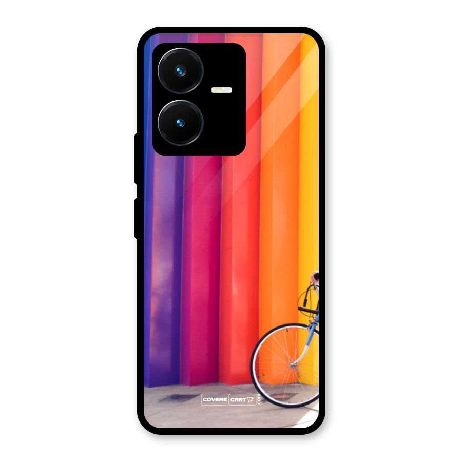 Colorful Walls Glass Back Case for Vivo Y22