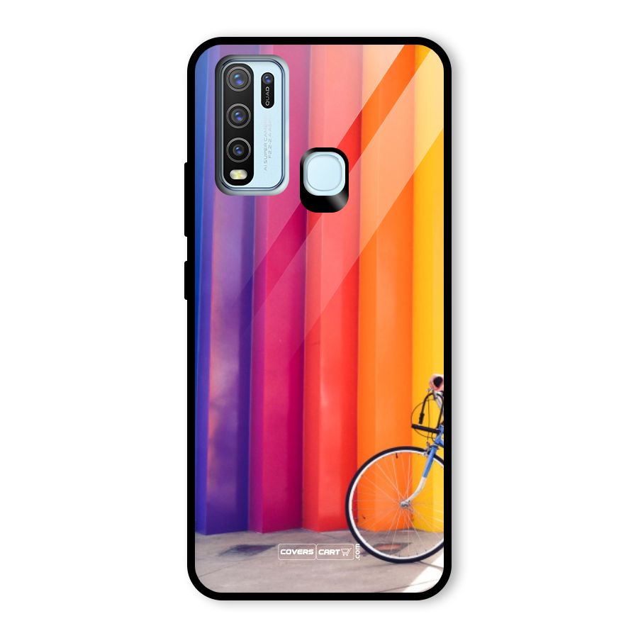 Colorful Walls Glass Back Case for Vivo Y30