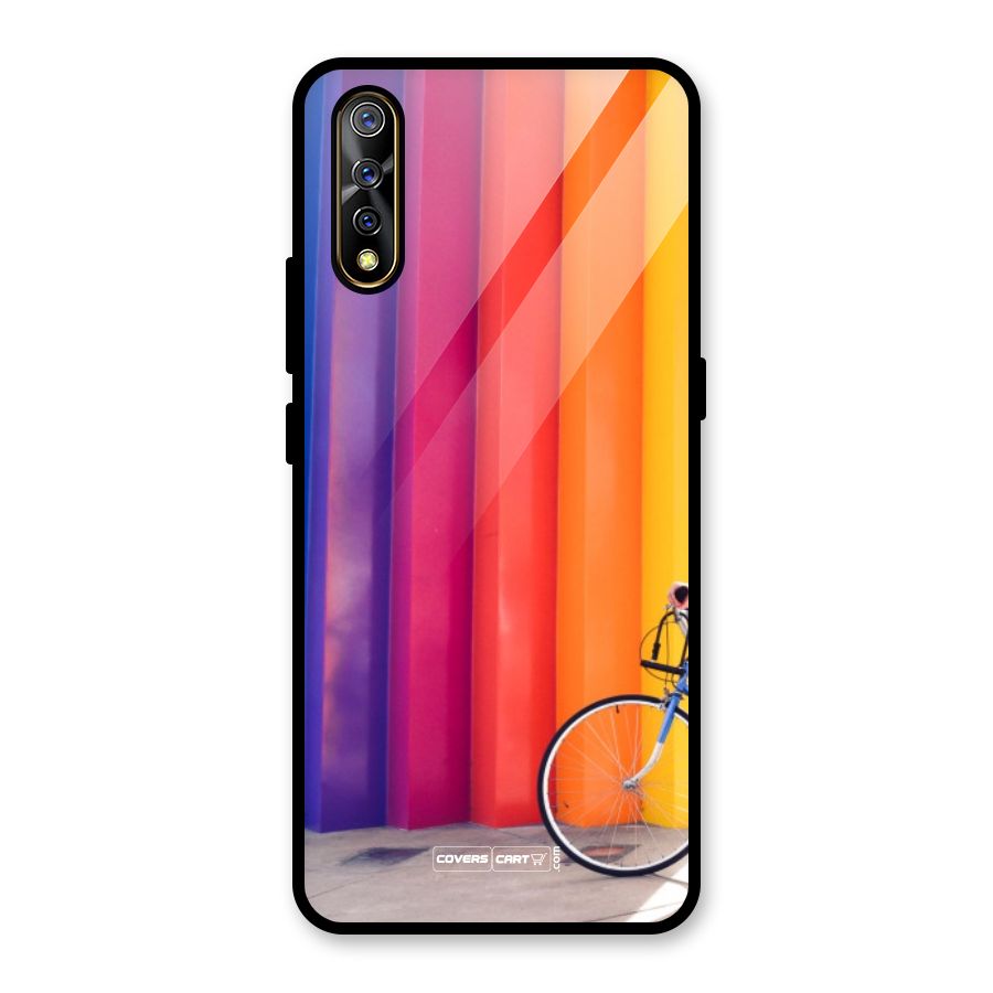Colorful Walls Glass Back Case for Vivo Z1x