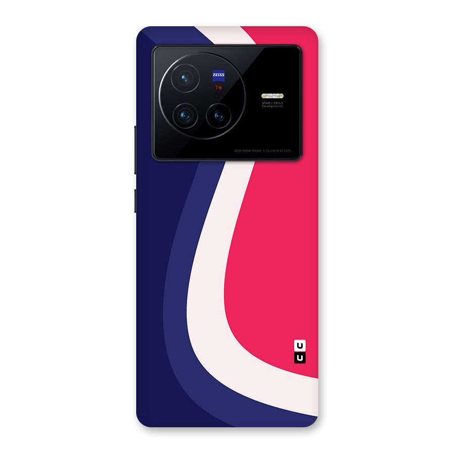 Colorful Wavy Print Back Case for Vivo X80