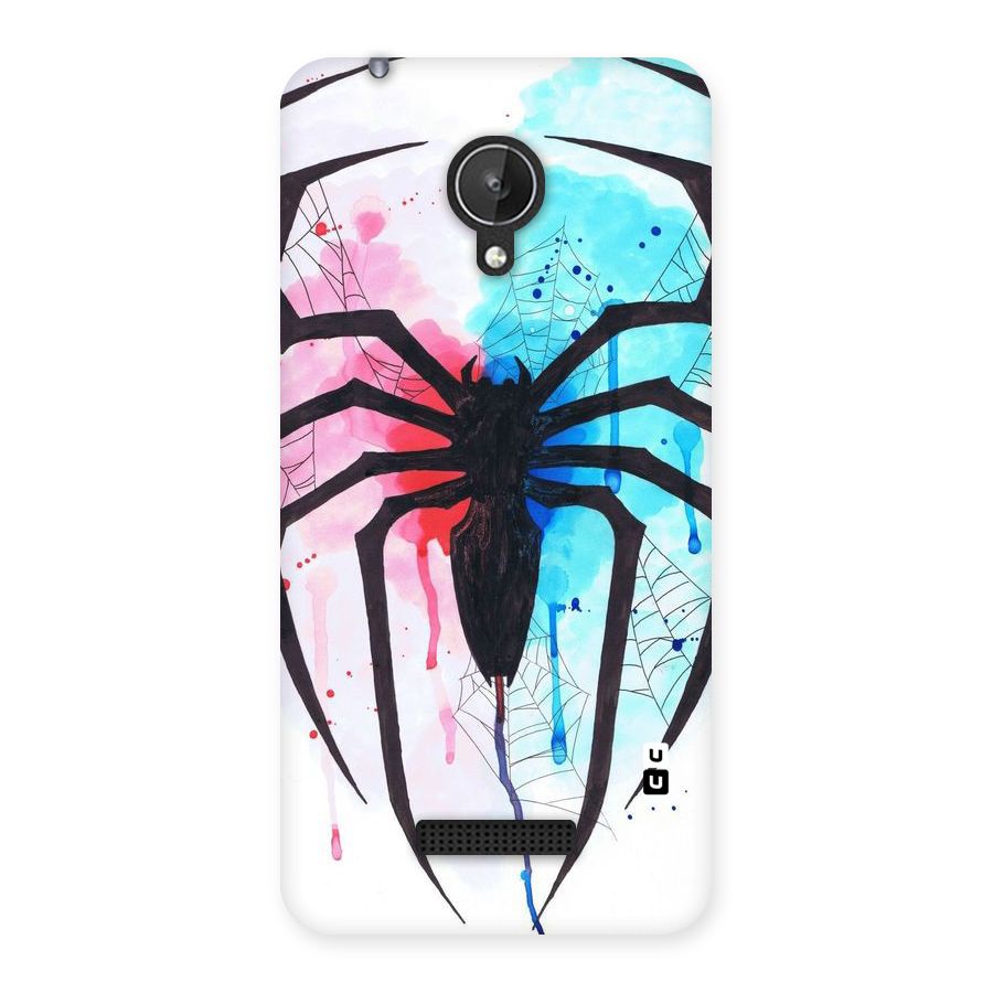 Colorful Web Back Case for Micromax Canvas Spark Q380