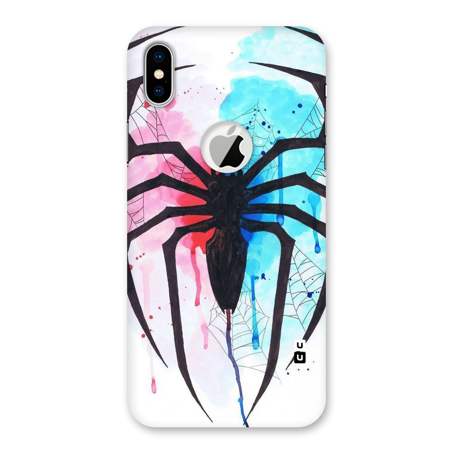Colorful Web Back Case for iPhone X Logo Cut