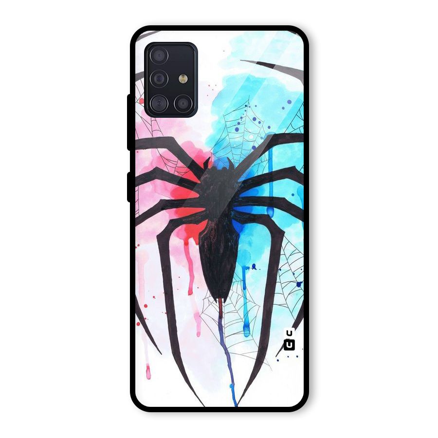 Colorful Web Glass Back Case for Galaxy A51