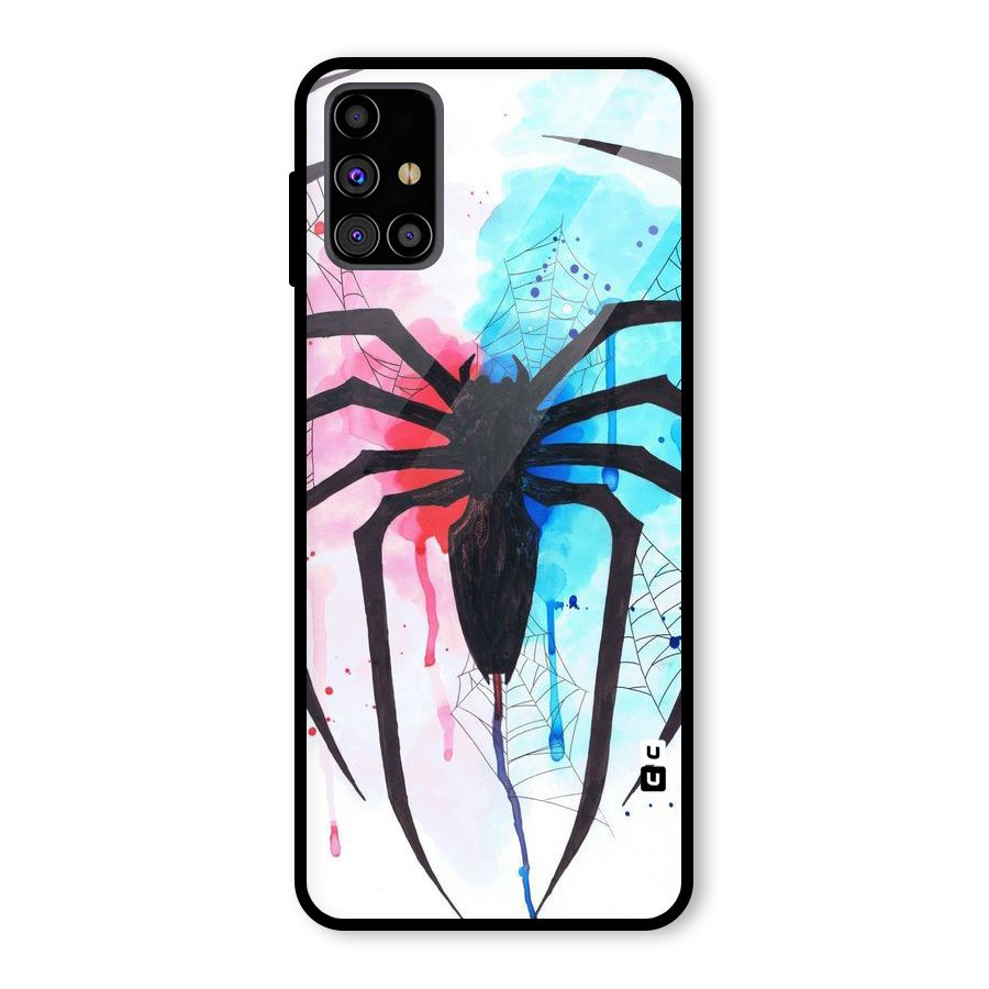 Colorful Web Glass Back Case for Galaxy M31s