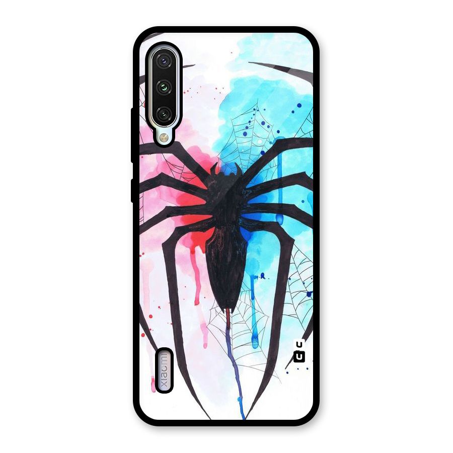 Colorful Web Glass Back Case for Mi A3