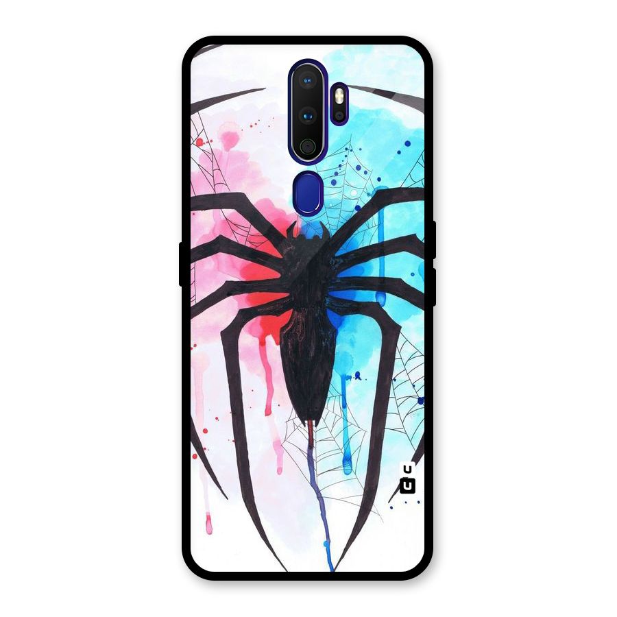 Colorful Web Glass Back Case for Oppo A9 (2020)