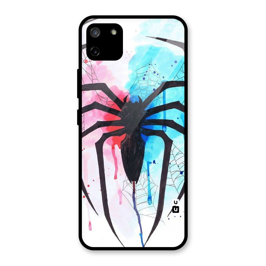 Colorful Web Glass Back Case for Realme C11