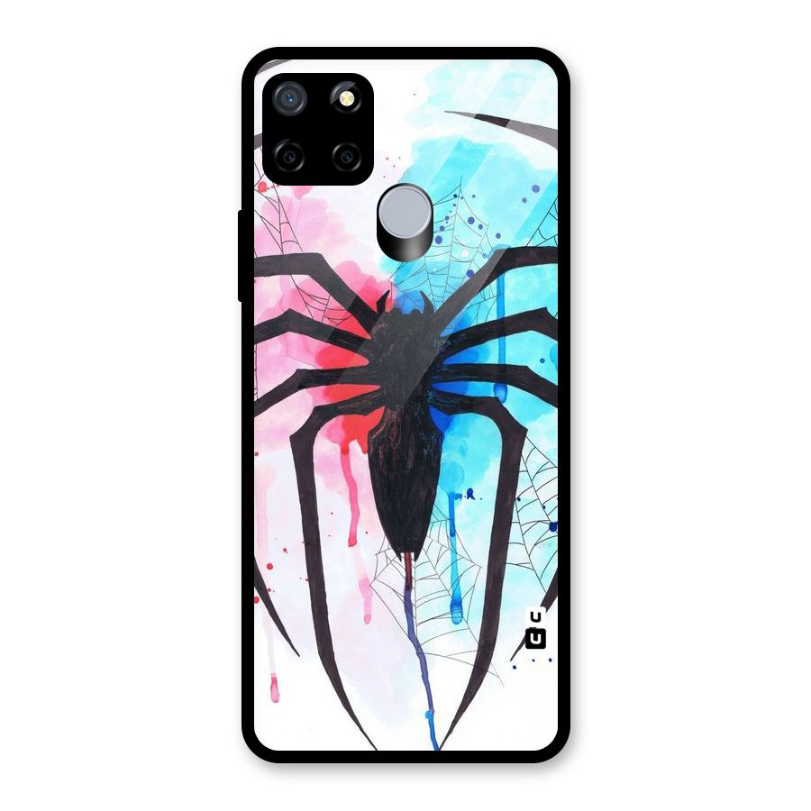 Colorful Web Glass Back Case for Realme Narzo 20