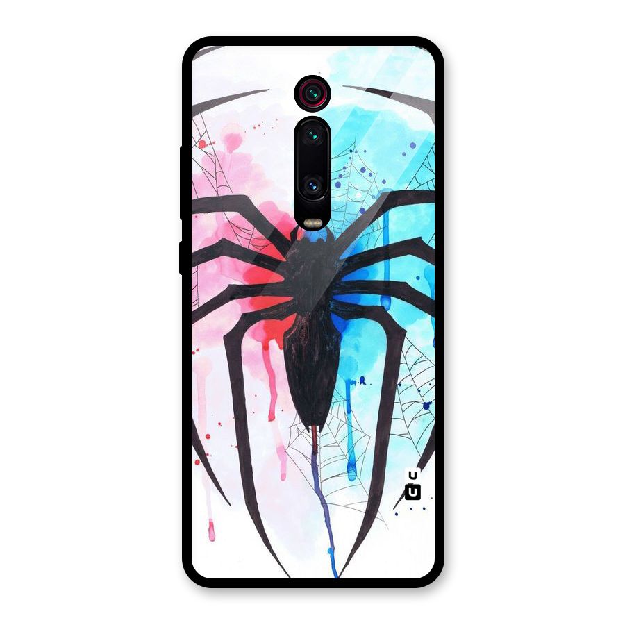 Colorful Web Glass Back Case for Redmi K20 Pro