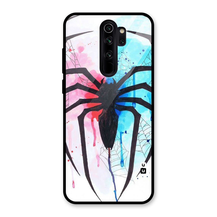Colorful Web Glass Back Case for Redmi Note 8 Pro