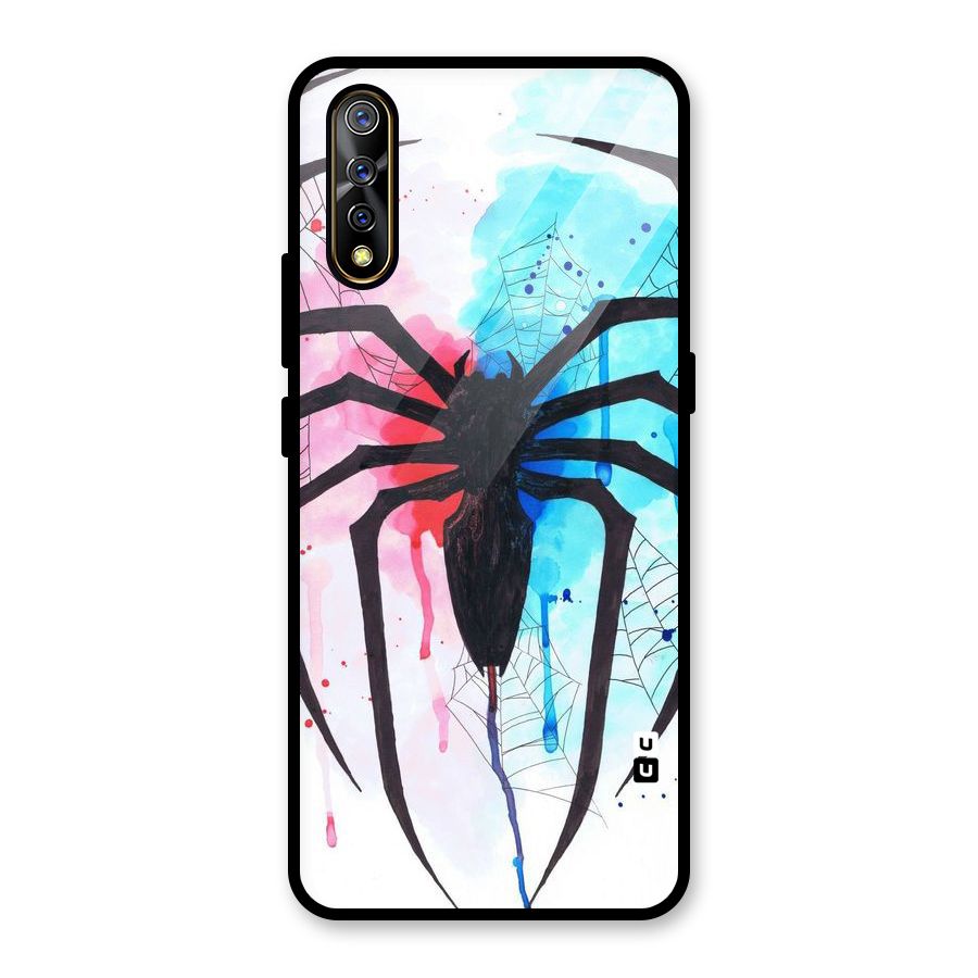 Colorful Web Glass Back Case for Vivo S1