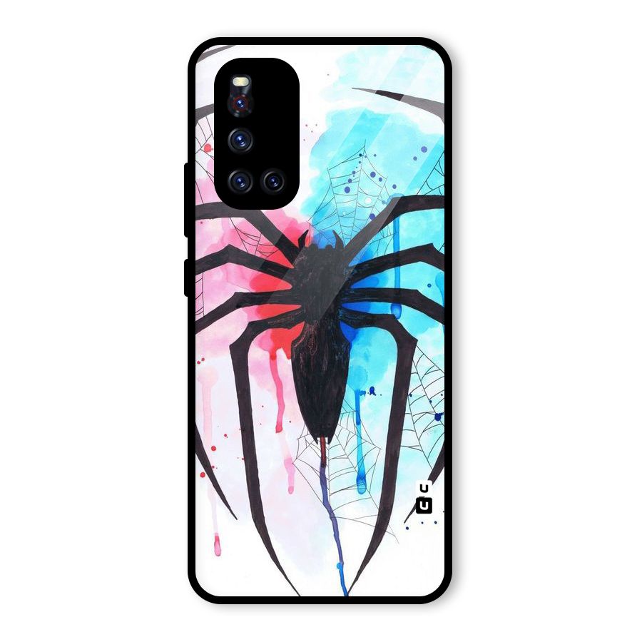 Colorful Web Glass Back Case for Vivo V19