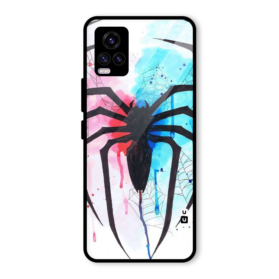 Colorful Web Glass Back Case for Vivo V20
