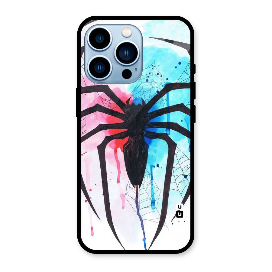 Colorful Web Glass Back Case for iPhone 13 Pro