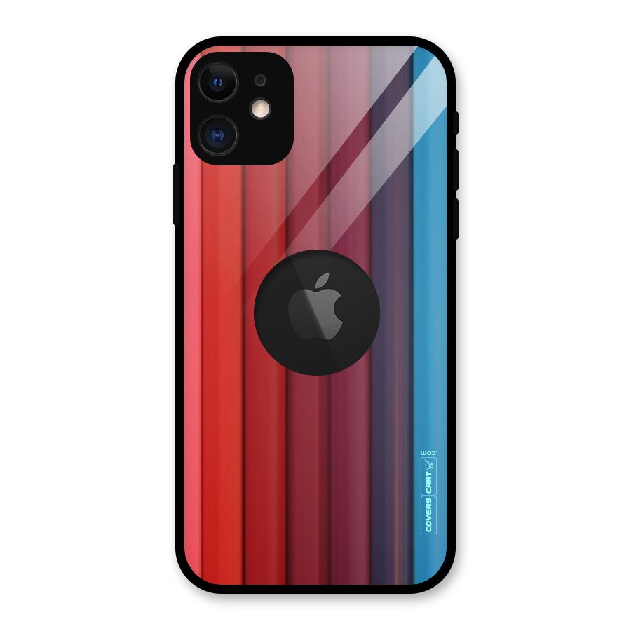 Colour Palette Glass Back Case for iPhone 11 Logo Cut