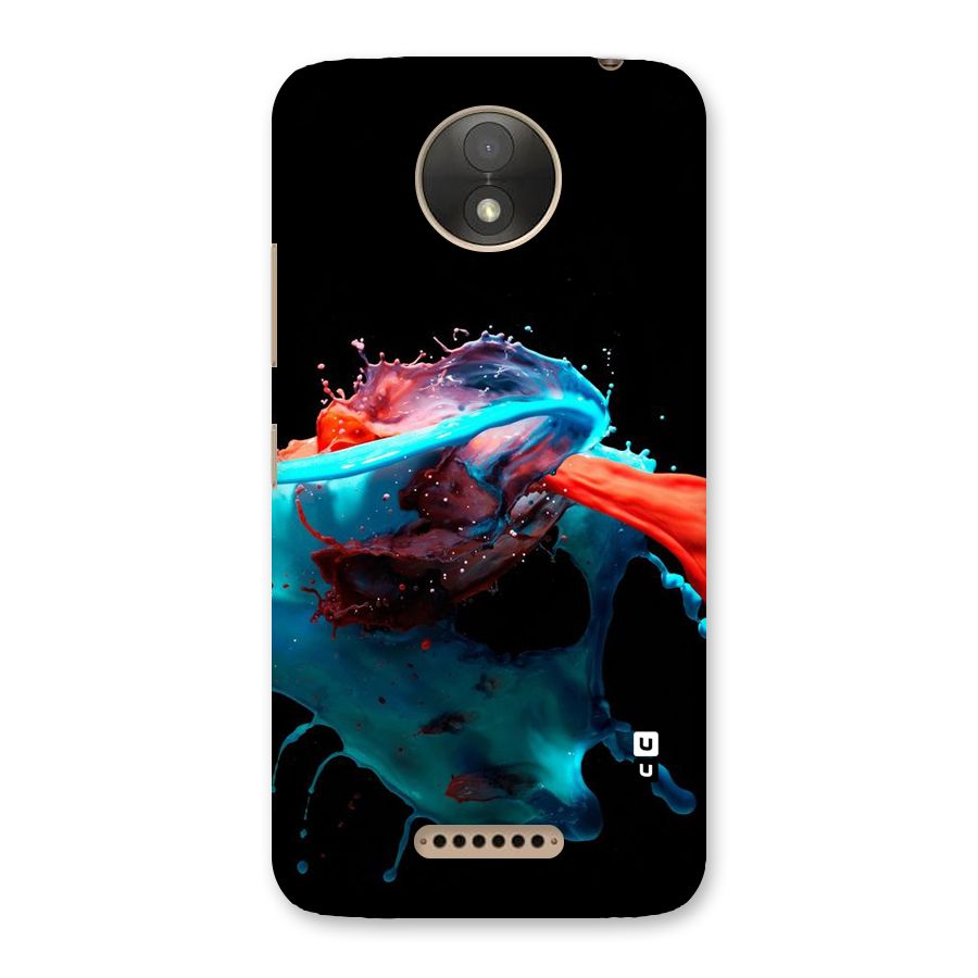 Colour War Back Case for Moto C Plus